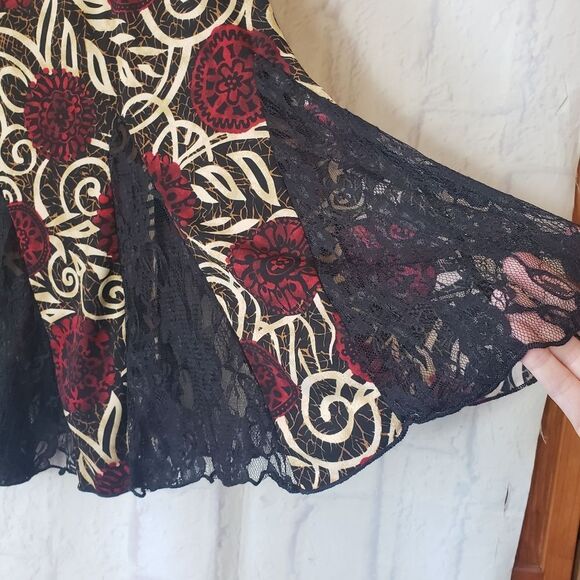 SAINT TROPEZ WEST Pull-on Trumpet-Style Skirt Medium - Picture 2 of 7